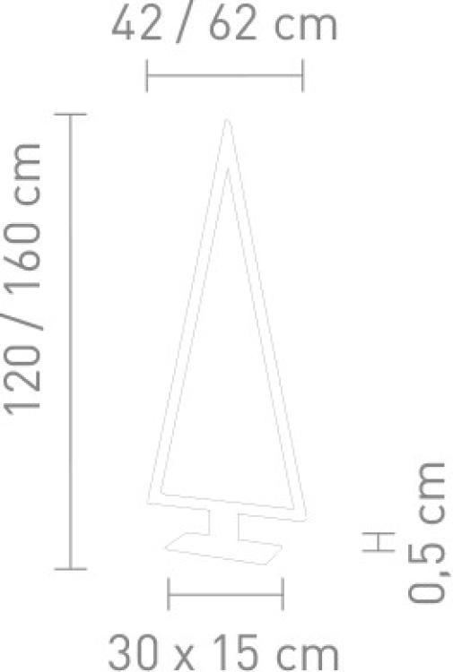Sompex PINE LED Outdoor Stehleuchte 120 cm grau, 72161