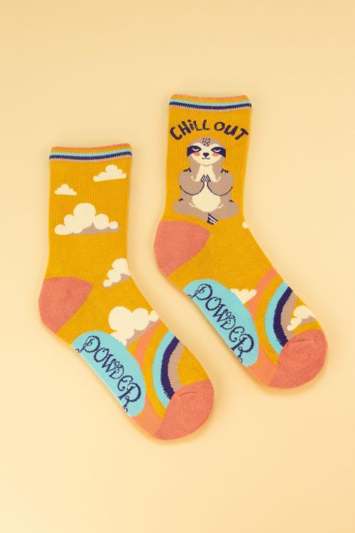 Powder Ladies Ankle Socks, Chill Sloth, SOC441