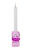 Palisades, Kristallglas Kerzen-/Teelichthalter 10,5 cm, rosa/pink, 1054404012