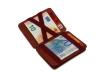 Magic Coin Wallet, Leder, burgunder, rot, mit Münzfach, HU-MW-CP1-RFID-BUR