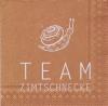 Räder Cocktailserviette Team Zimtschnecke, 25x25