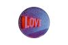 Love Trays, Dekotablett S, rund, LOVE