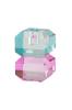 Gift Company Sari, Kristallglas, Kerzenhalter H9cm, eckig, blau/rosa, 1127701009