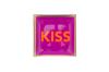 Gift Company Love Plates, Glasteller S, Kiss, Goldrand, fuchsia 