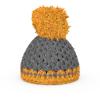 Eierbecher Mütze, grau/orange, T015504