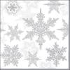 Ambiente Servietten Snow Crystals Silver Schneeflocken 33x33, 20 Stück