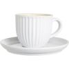 Ib Laursen Tasse m/Untertasse 135 ml, MYNTE 2037, weiß oder grau