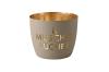 Madras Windlicht M Muschelsucher, sandstone/gold