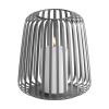 Deluxe Outdoor Laterne mit LED-Kerze, grau 22cm