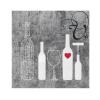 PET Vino Servietten Flasche und Glas, 25x25 cm, 10407
