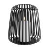 Deluxe Outdoor Laterne mit LED-Kerze, schwarz 22cm