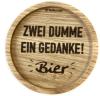 Untersetzer aus Eiche, Gedanke - Bier, graviert und geölt, BD486