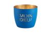 Gift Company Madras Windlicht M, Moin Dieu!, blau/gold, 1122504009
