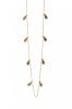 Halskette 1020G, lange vergoldete Kette mit Eichenblättern