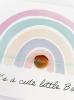  Armband-Karte, Rainbow Baby, Anhänger 18K vergoldet, B033