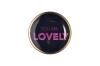 Love Plates, Glasteller, You are lovely, rund, schwarz, 1054103002